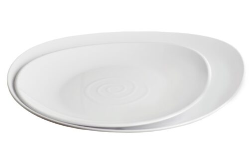 Półmisek / talerz ozdobny z melaminy (czarny lub śnieżnobiały) HW11